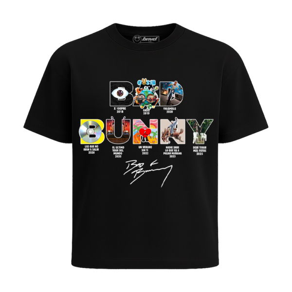 39 PLAYERA LETRAS ALBUMES BAD BUNNY