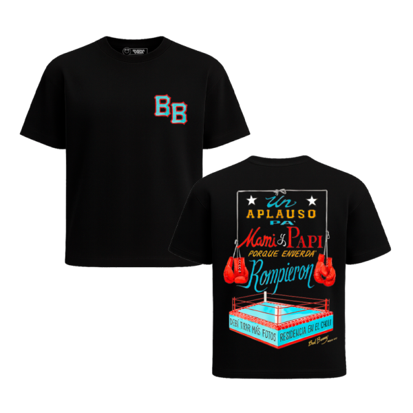 PLAYERA UN APLAUSO PA MAMI Y PAPI MERCH