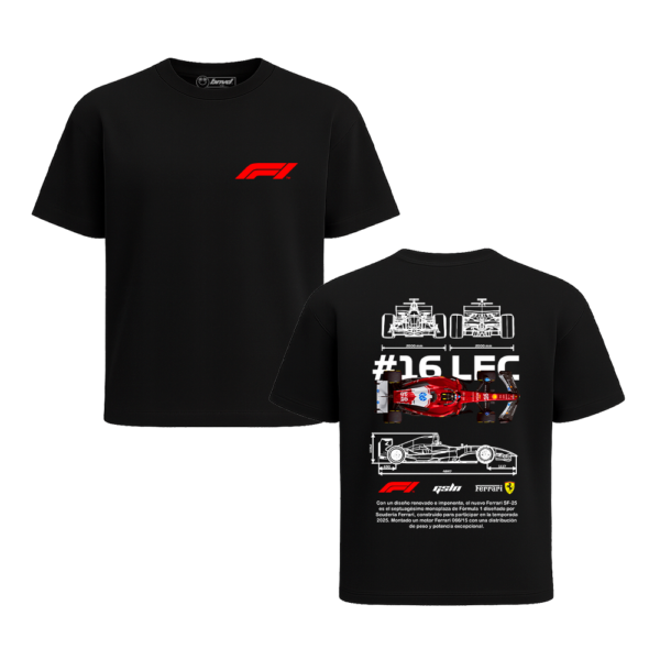 5 PLAYERA F1 CHARLES LECLERC FERRARI SF-25